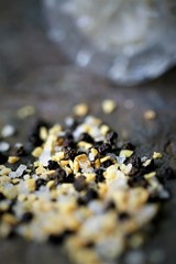 closeup of sunflower seeds