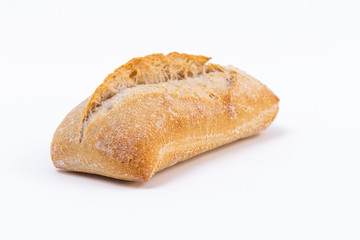 isolated loaf of bread. Homemade bread on white background