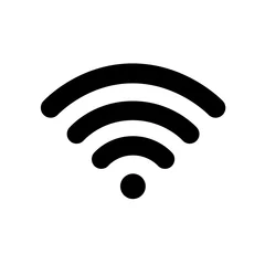 Poster Wi-fi vector icon, sign. Free WiFi black color network symbol for public zon or mobile interface © koltukovs