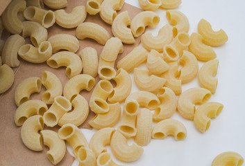 uncooked italian yellow macaroni