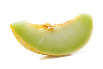 cantaloupe melon isolated on white