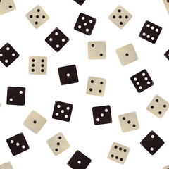 White and black dice.