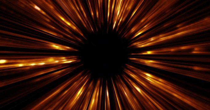 Hyperspace Warp Speed Zoom Yellow Orange Animation. Hyperspace Warp Speed Zoom Yellow Orange Neon glowing rays in motion Hyper jump Speed of light, Abstract creative cosmic background. 2D Animation Ca