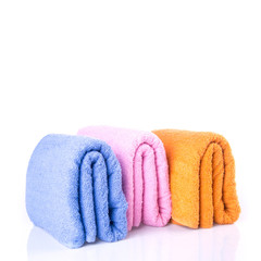 towel or bath towel on a background new.