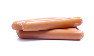 Fresh sausage  isolated on white background