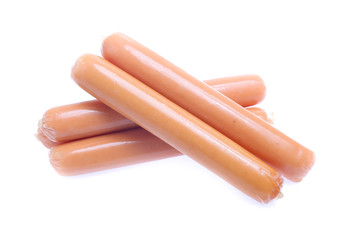 Fresh sausage  isolated on white background