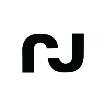 initial letter rj logo vector
