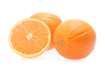 Orange fruit  isolated on white background