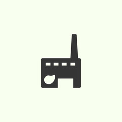 Obraz premium Environmental protection factory icon. New trendy ecology vector icon.