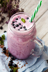 smoothies with berries and banana