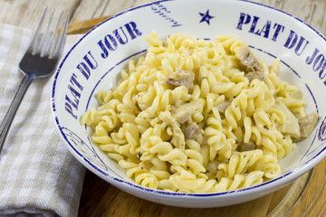 pâtes au poulet