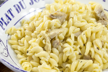pâtes au poulet
