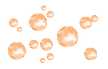 Realistic milk chocolate bubbles isolated on white background.