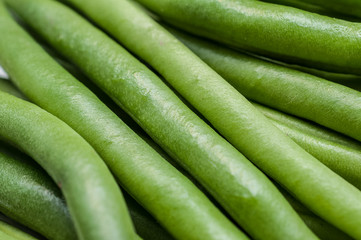 frische grüne Bohnen 