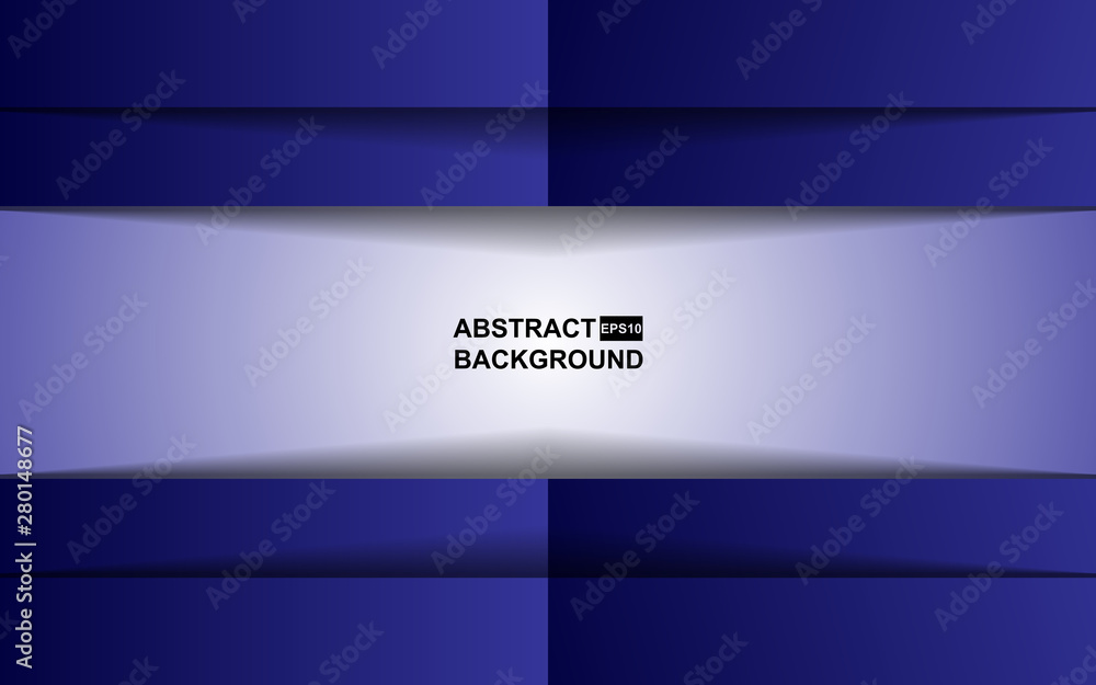 Poster abstract background white and blue paper shapes vector design. modern cover template for use element