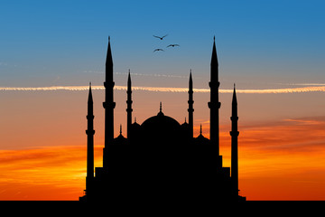 illustration of silhouette of Istanbul