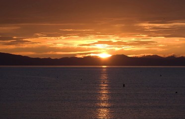 sunset over the sea