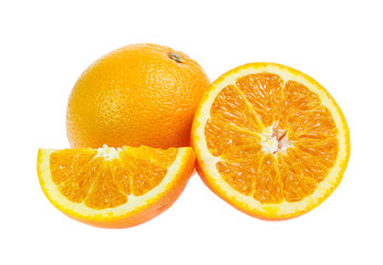 Orange fruit isolated on white background