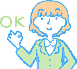 Pop Illustration of a woman face and pose set 6