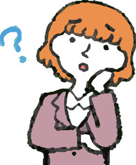 Illustration of a woman face and pose set 6