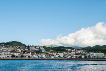 Fototapeta na wymiar Horta city in Faial Island, Azores