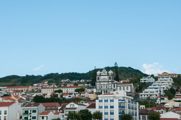 Horta city in Faial Island, Azores