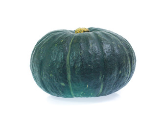 Green pumpkin isolated on the white background