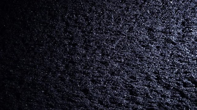 Sand iron moving freely by the force of magnet