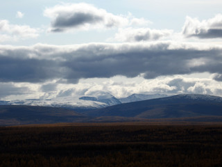 Autumn in mountains deep in Siberia