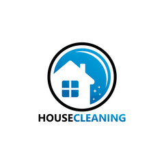 House Cleaning Service Logo Template Design Vector, Emblem, Design Concept, Creative Symbol, Icon