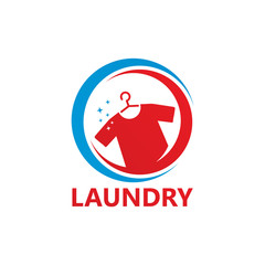 Washing Laundry Logo Template Design Vector, Emblem, Design Concept, Creative Symbol, Icon