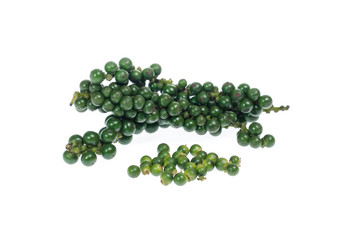 pepper seeds on white background