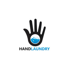 Hand Laundry Logo Template Design Vector, Emblem, Design Concept, Creative Symbol, Icon