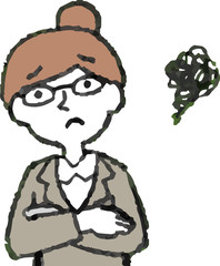 Illustration of a woman face and pose