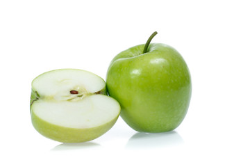 Green apple, isolated on white background