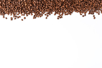 Coffee beans isolated on white background.