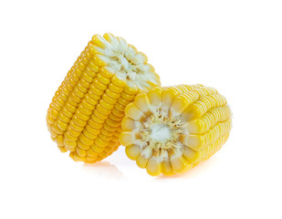 Corn on white background