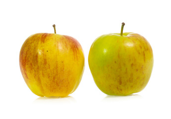 yellow apples isolated