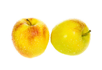 yellow apples isolated