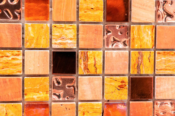 Background tiles in a modern design glass texture of color mosaic pattern