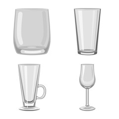 Isolated object of capacity and glassware symbol. Set of capacity and restaurant vector icon for stock.