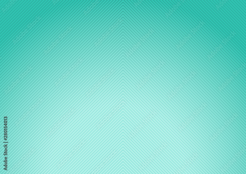 Poster abstract green mint radial gradient background with diagonal lines texture.