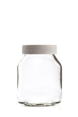  empty glass jar for conservation, isolated on white background - Image