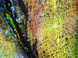 Hand draw colorful texture oil painting abstract background on wooden.
