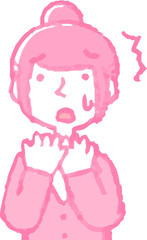 Pop Illustration of a job-hunting girl student face and pose