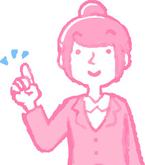 Pop Illustration of a job-hunting girl student face and pose