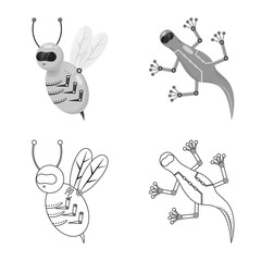 Isolated object of toy and science symbol. Collection of toy and toy vector icon for stock.