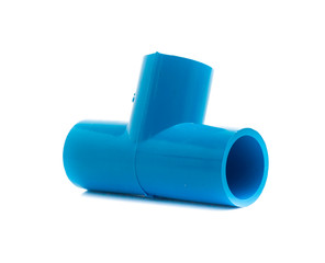 pvc pipe connection isolated on white background