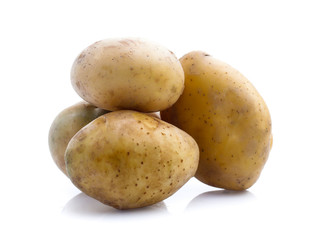 potatoes isolated on white background