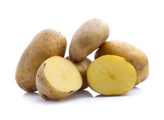 potatoes isolated on white background